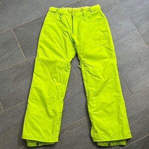 Quicksilver Neon Yellow Snow Pants